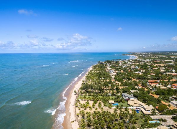 Aerial,View,Of,Coastline,North,Of,Bahia,,Brazil